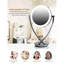 Miroir de maquillage de table lumineux 8 "avec grossissement 1X / 5X, miroir de meuble-lavabo double face, lumières DEL à intensité variable, conception pivotante à 360 ° et double alimentation, chrome poli MLT75CH1X5X-1486002042-1486002043