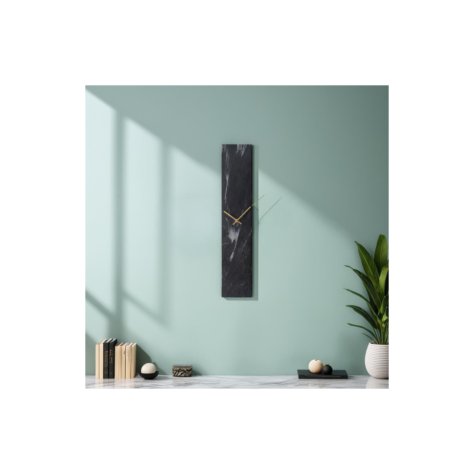 Mies Black Marble Monolith Clock