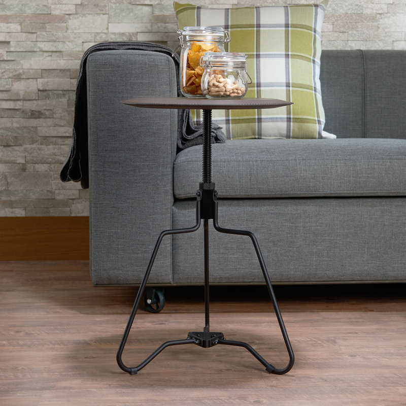 Table de bout espresso avec plateau à hauteur réglable