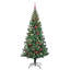 vidaXL Artificial Pre-lit Christmas Tree Green PVC and Metal-583694585