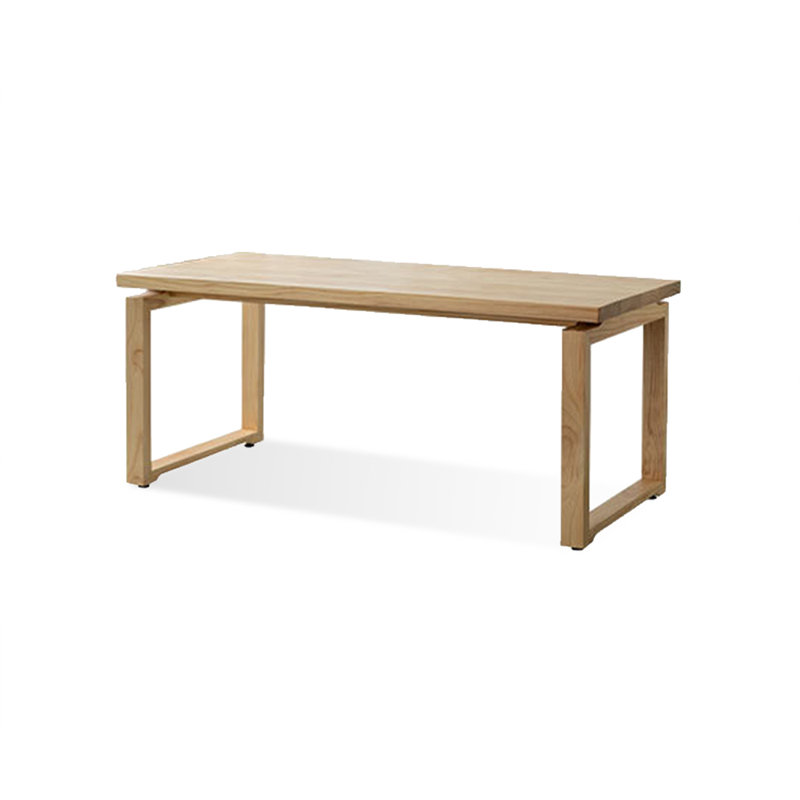 Burlywood Rectangular Solid Wood Dining Table, 29.53"H x 70.87"L x 31.5"W