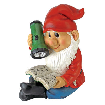 Flashlight Freddie Solar Gnome Statue