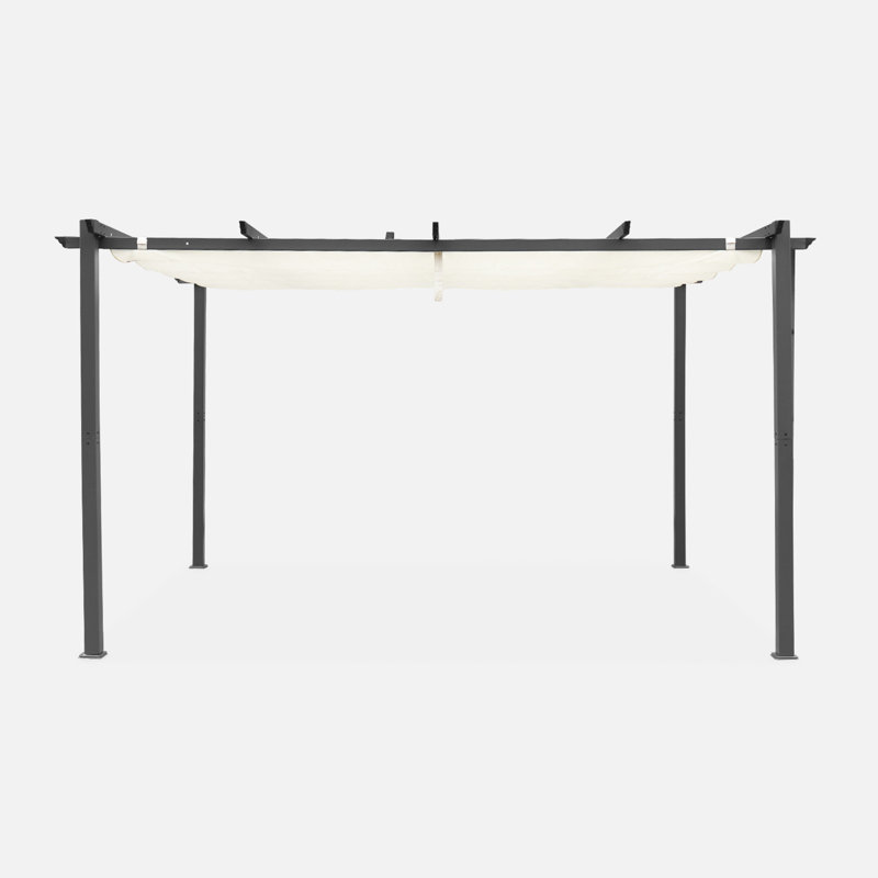 Ashoka 2.98m x 3.94m Aluminum Pergola, Off White