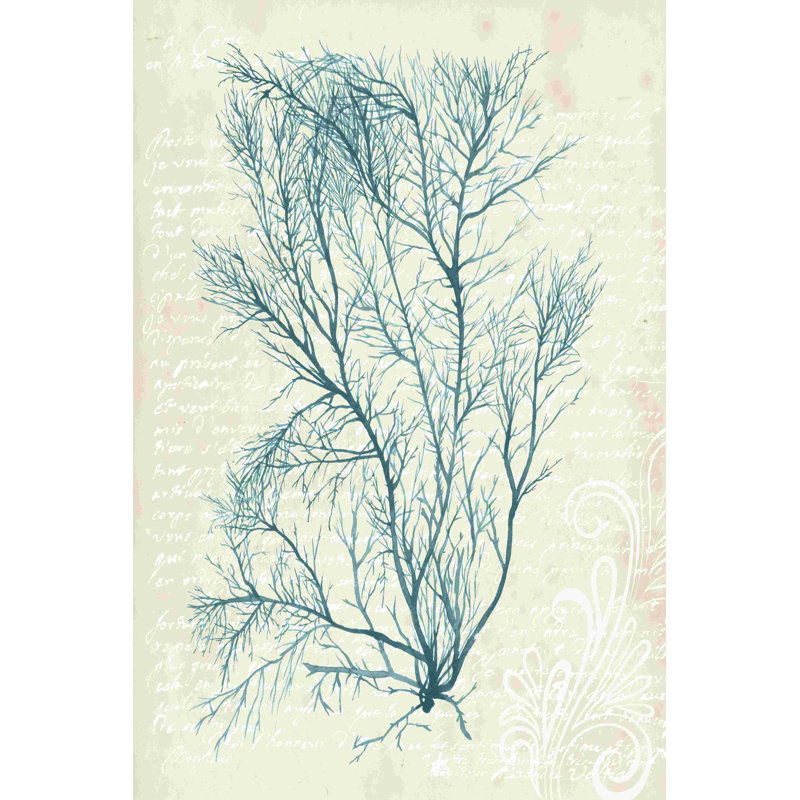 " Teal Seaweed II " by Grace Popp, 12" H x 8" W  
