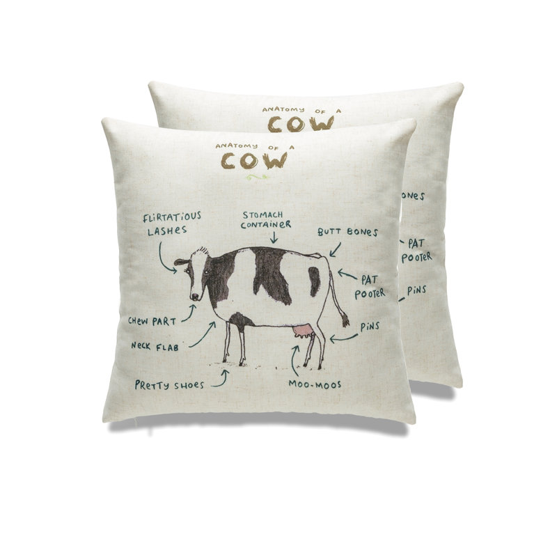 Animal Print Linen Throw Pillow, Polyester
