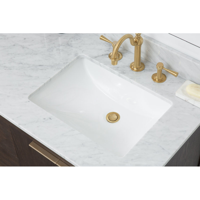Ensemble de meuble-lavabo double 60 po Charlyann, Chêne brun, 60"