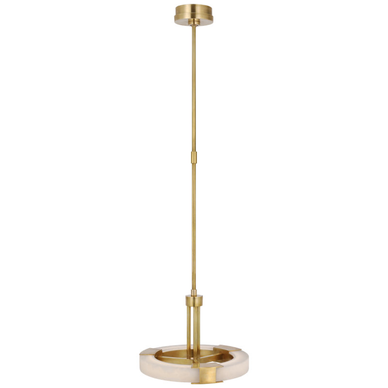 Covet 6 - Light LED Pendant, Antique-Burnished Brass