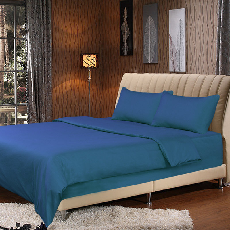  Ensemble de housse de couette en microfibre moderne et contemporain, Simple TG, Bleu océan