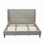 Lit tapissier de tête de lit haute, base de lit, support à 12 lattes, facile à assembler, tissu chenille, aucun sommier requis-1862209004-1862209009