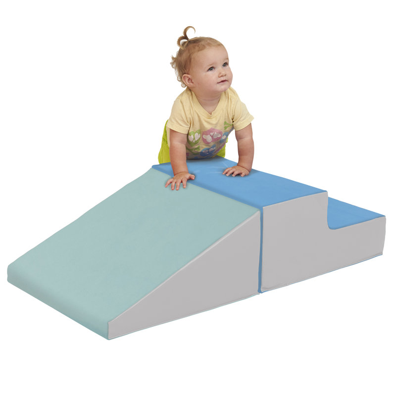 ECR4Kids SoftZone Little Me Structure d'escalade et glissade, Ensemble de jeu pour débutants, 2 pièces, Contemporain