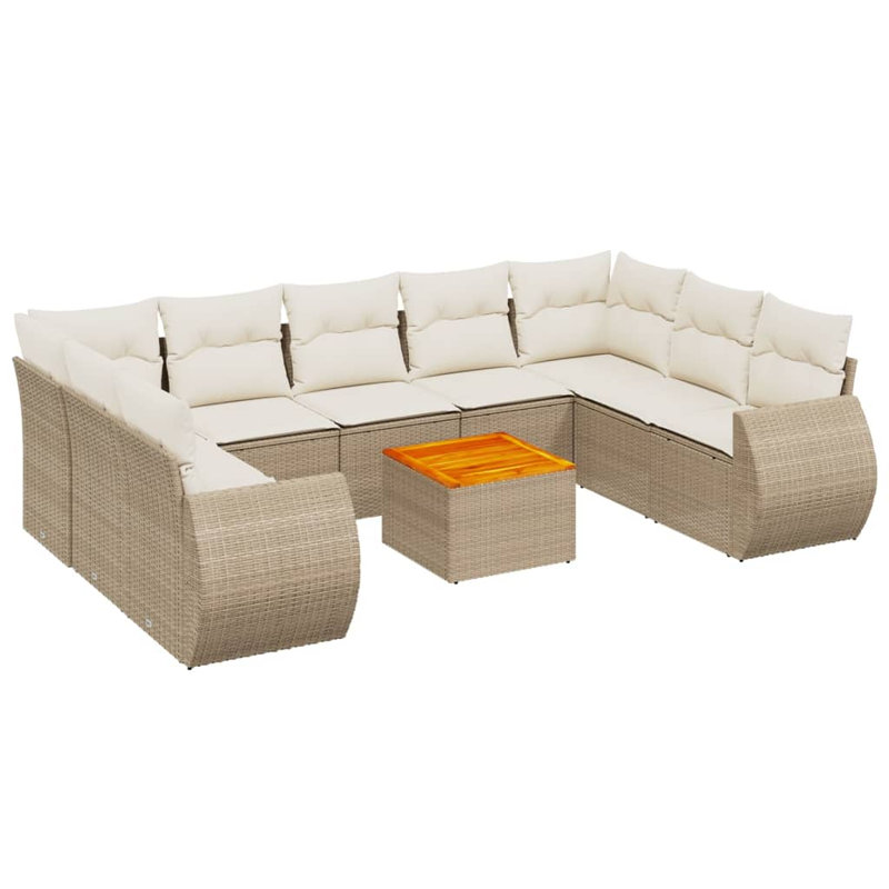 Vidaxl Garden Sofa Set, Beige