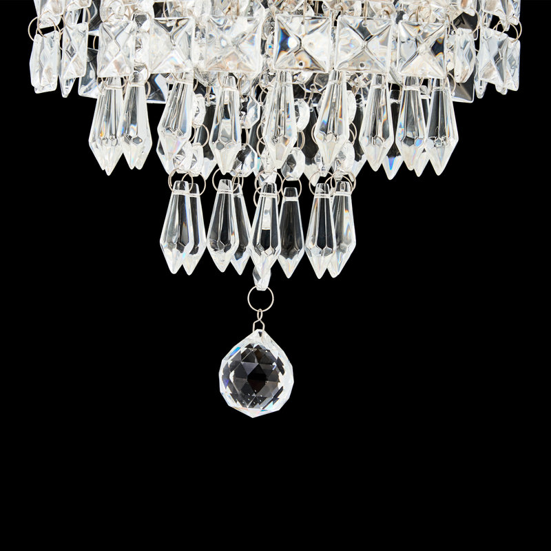 Cheyan  3-Light Crystal Chandelier Flush Mount Ceiling Light, Gold