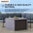 Sunjoy 38 inch Smokeless Fire Pit Large Size Outdoor Patio Propane Burning Fire Pit Table with Lid and Lava Rocks