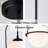 Dowzall  Black Orb Globe Mini Pendant Light Fixture Mid Century Glass Chandelier