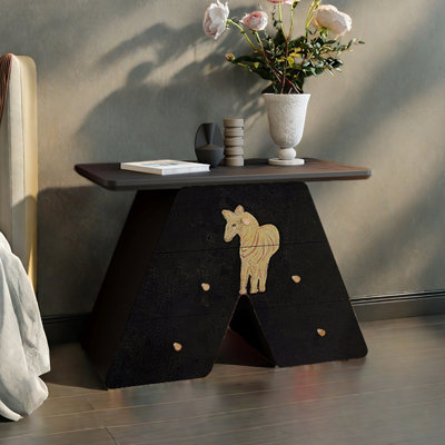 Sofa side cabinet drawer wooden accent cabinet