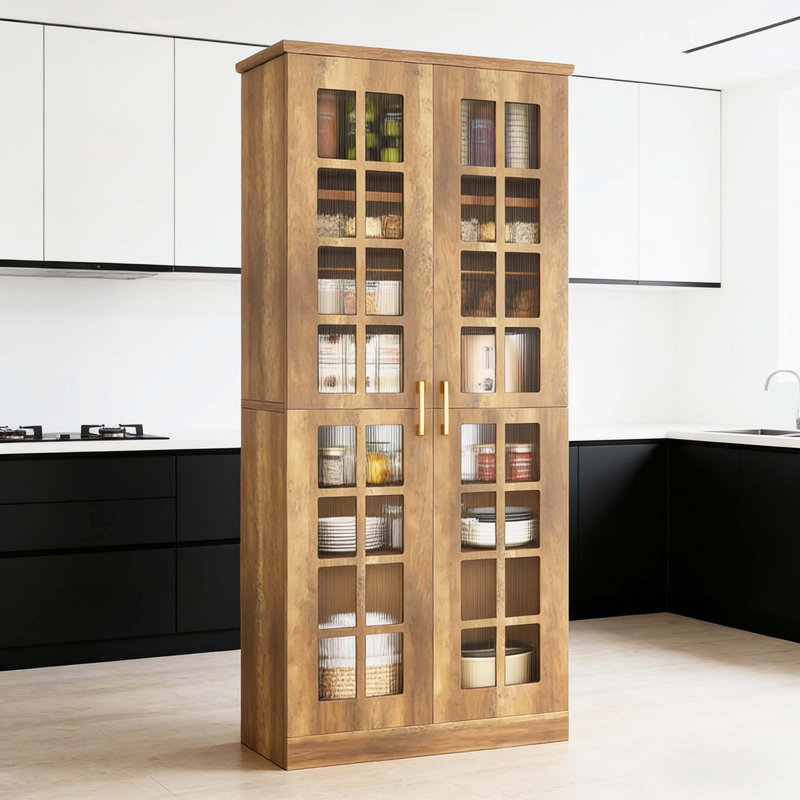 Tall Spacious Kitchen Cupboard and Pantry Cabinet