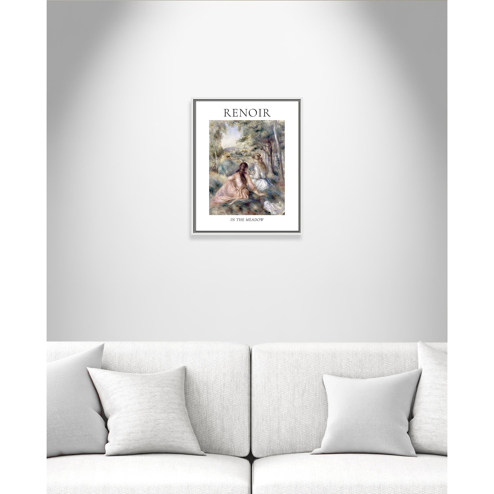 Old Masters Collection "In the Meadow" Print, White Floater Frame, No, 21.5" H x 17.5" W x 2" D