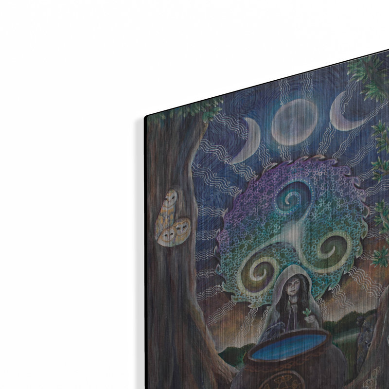 Art mural en métal luxueux «Cauldron Of changements» par Verena Wild, 12 po x 16 po, H 16 po x l 12 po