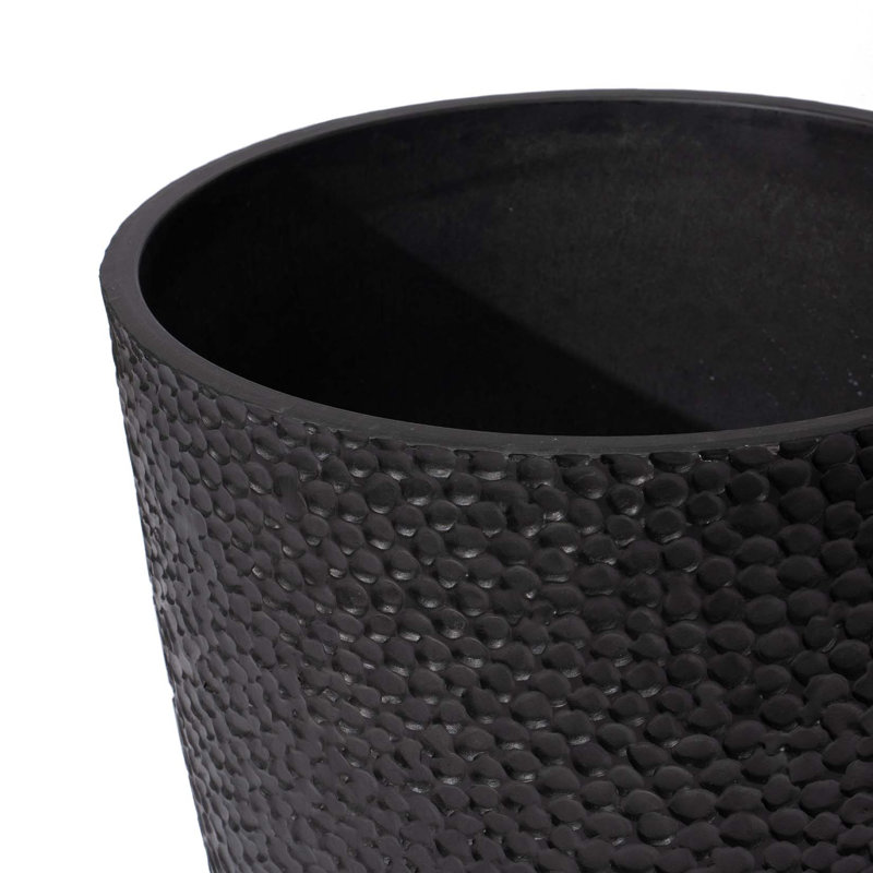 Tall Round Planter for Indoor/Outdoor Plants,Large Planter Pot, Black, 20" H x 14" W x 14" D, 2