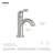 MOEN Korek Single Hole Single-Handle Bathroom Faucet with Drain Kit Included in Matte Black-128036985