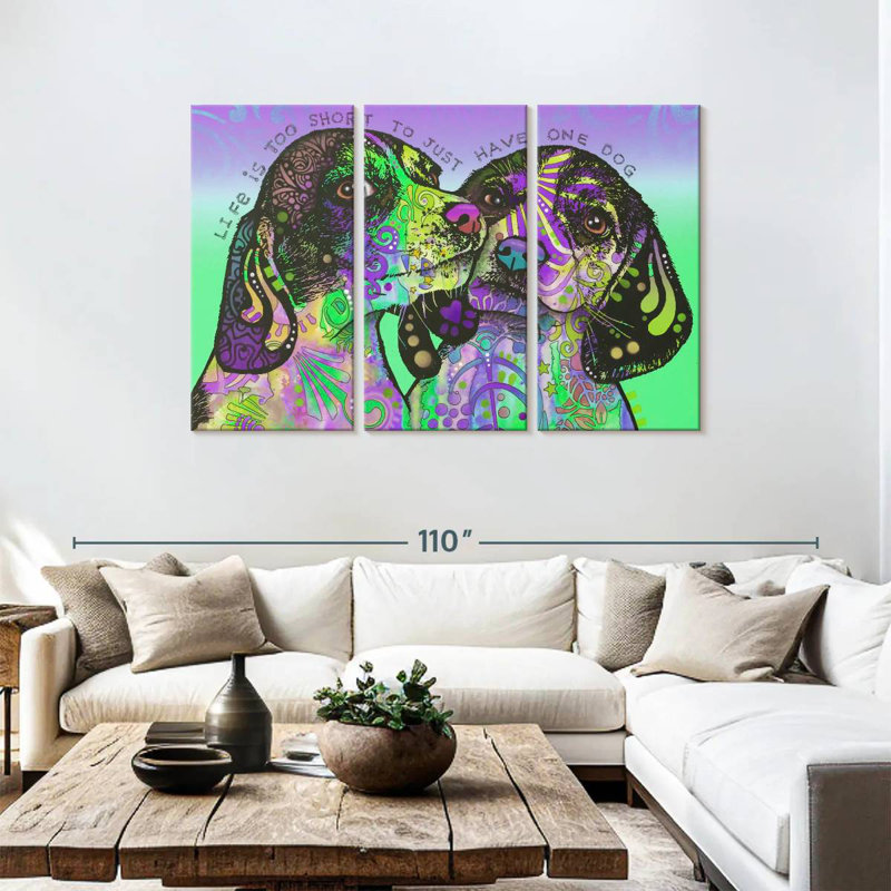 Brampt Life Is Too Short, 48" H x 74" W