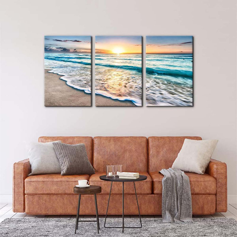3 Piece Wrapped Canvas Wall Art, 60 cm H x 120 cm W