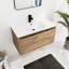 36 Inch Wall Mounted Bathroom Cabinet With Gel Sink - Hinges Vanity Design Ample Storage Space To Damage Basin Stainless Steel Modern-121042377