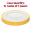 Assiettes de présentation rondes jetables en plastique blanc à bordure dorée (13 pouces) - 60 assiettes