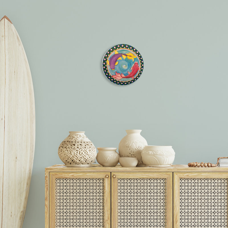 «Koi Fish», plaque murale par Nettie Price
