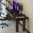 Black + Light walnut Rectangular Solid Wood  desk-744118839
