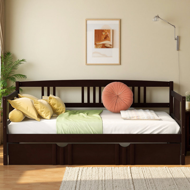 Versatile Classic Daybed with Twin Trundle – Space-Smart, Twin, Espresso