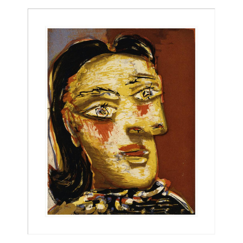 Tête de femme n ° 4 par Pablo Picasso, impression giclée sur cadre, H 27,94 po x l 23,5 po