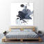 «Blue & Black Splash I» par Irena Orlov, reproduction d'art sur toile tendue