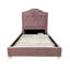 Élégant lit simple rose - 74,46 lb Poids, plancher portatif en tissu de 9 po, supportant jusqu'à 330 lb