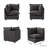 Upholstered Modern Linen Fabric Conner Chair-122850677