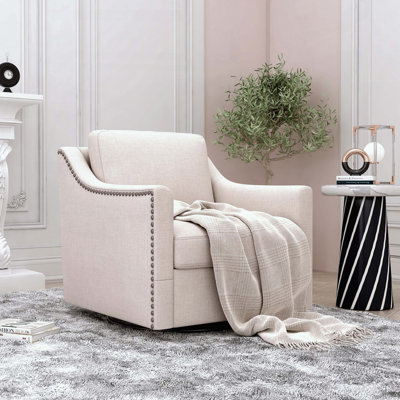 Fauteuil pivotant à 360 ° - Lin de coton et conception ergonomique