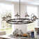 12 - Light LED Dimmable Wagon Wheel Large Staircase Chandelier