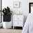 Elegant Gontarz 17.99'' W Nightstand –White Mahogany Parson’s Style with Brass Ring Pulls & 2 Drawer