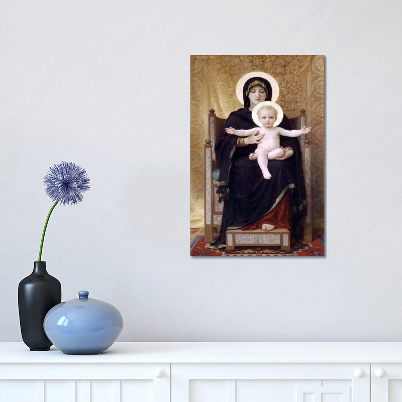 The Seated Madonna (Madone Assise) by William-Adolphe Bouguereau - Wrapped Canvas Print