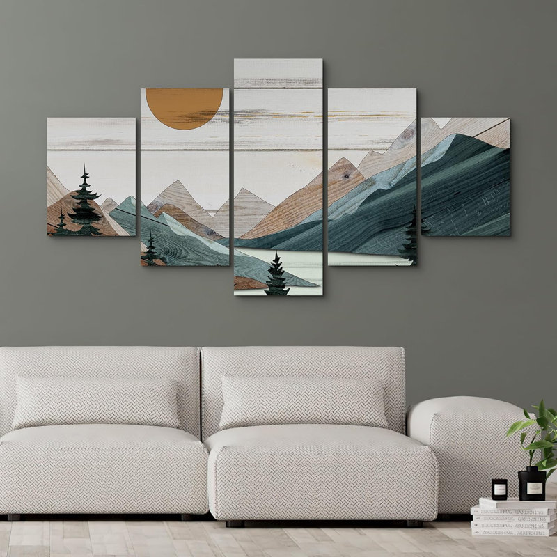 Impression sur toile 5 pièces Western