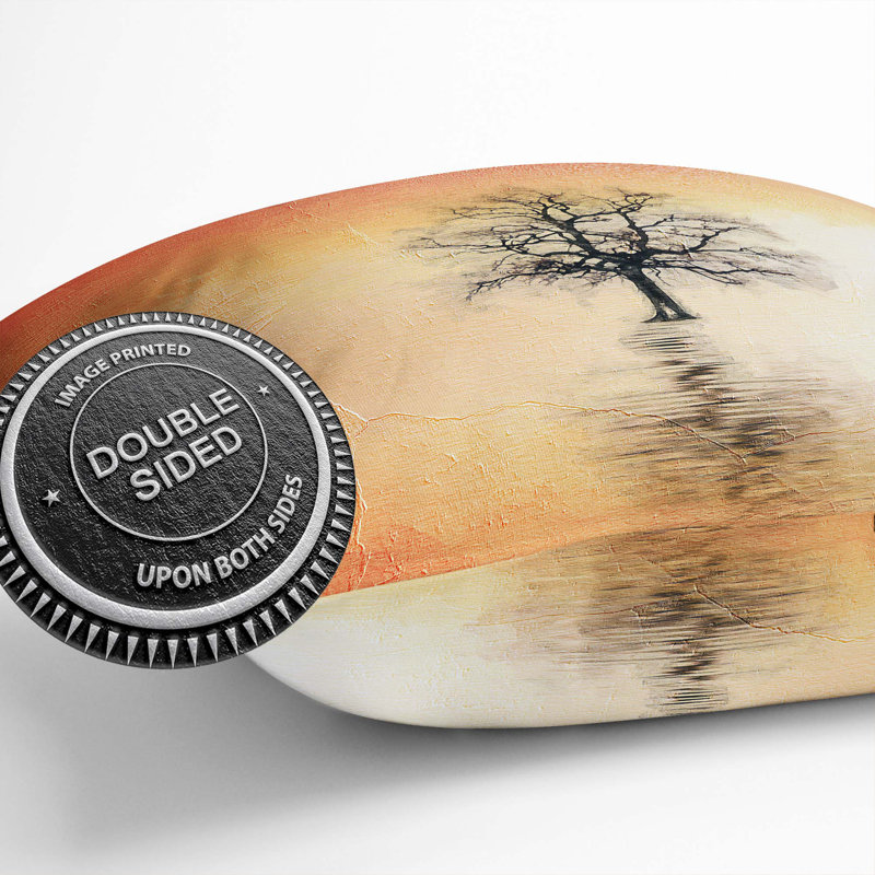 Tree Reflection at Sunset Cushion with Filling, 40cm H x 40cm W x 15cm D
