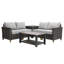Ensemble de conversation modulaire avec coussins 6 pièces Umeh