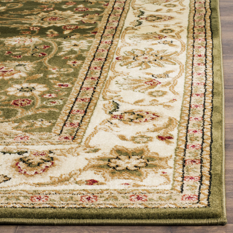 Berrywood Oriental Area Rug, Rectangle 69 x 122 cm, Green