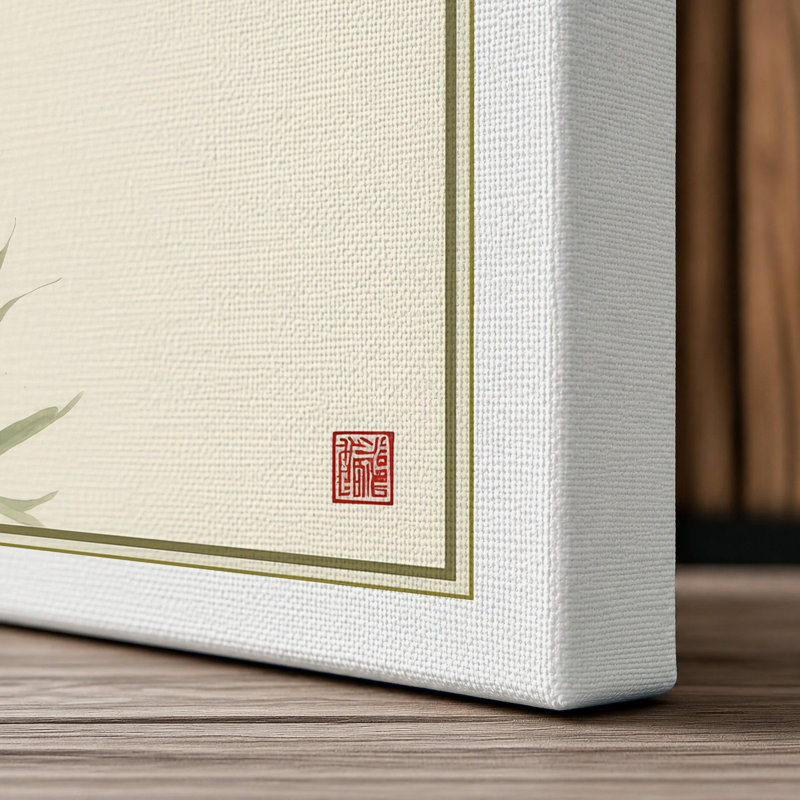 Bamboo in Silence Japandi - Wrapped Canvas, 30x20 - 76.2 x 50.8 cm, White Border
