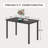 Alyne Rectangular  Metal Bar Table