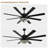 Terriek 72" Dimmable Modern Ceiling Fan with Remote-868463039