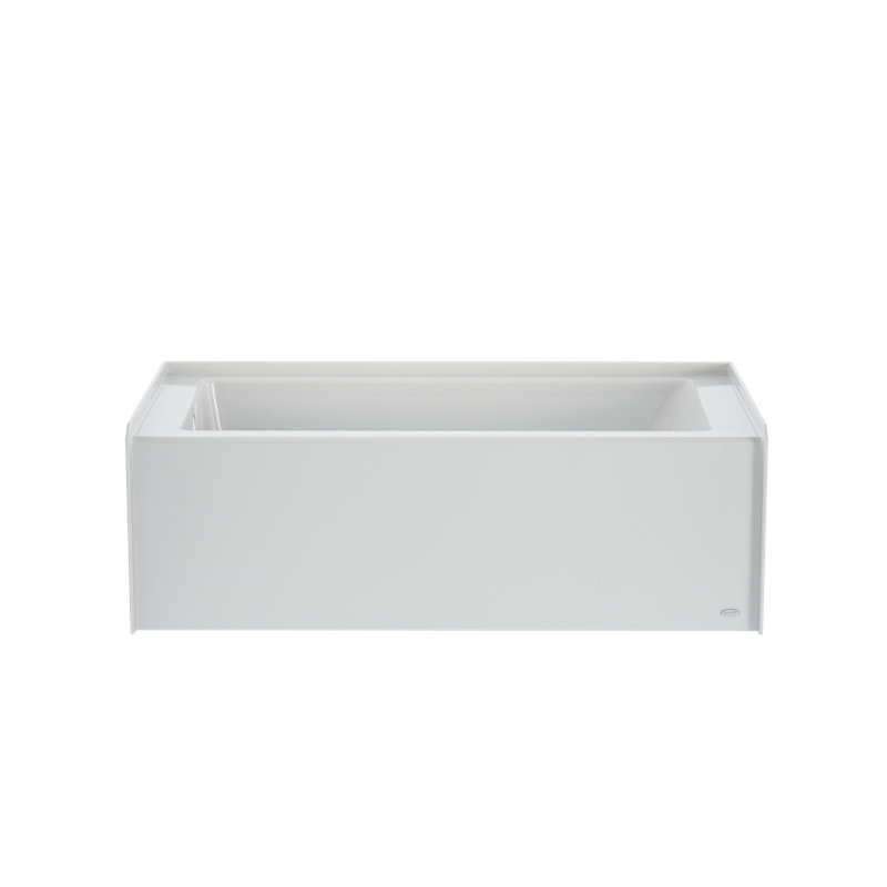 SIGNATURE® Rectangle Flat Front 6030 Skirted Soaking, Left, White