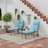 74" x 22" Outdoor Chaise Lounge Cushion with Ties and Loop-1672569175
