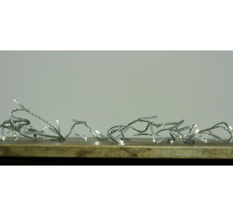 192 lumières de Noël DEL - fil transparent, H 1 po x l 0,2 po x P 573 po, Blanc chaud