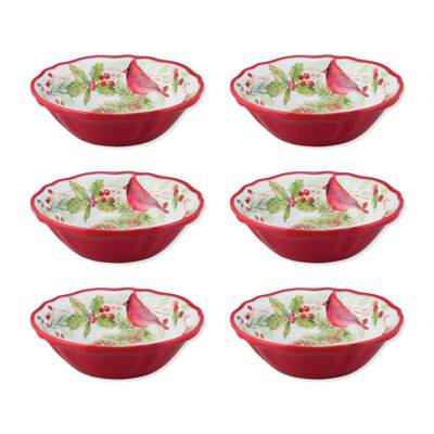 Winter Birds, 7" Melamine Bowl S6